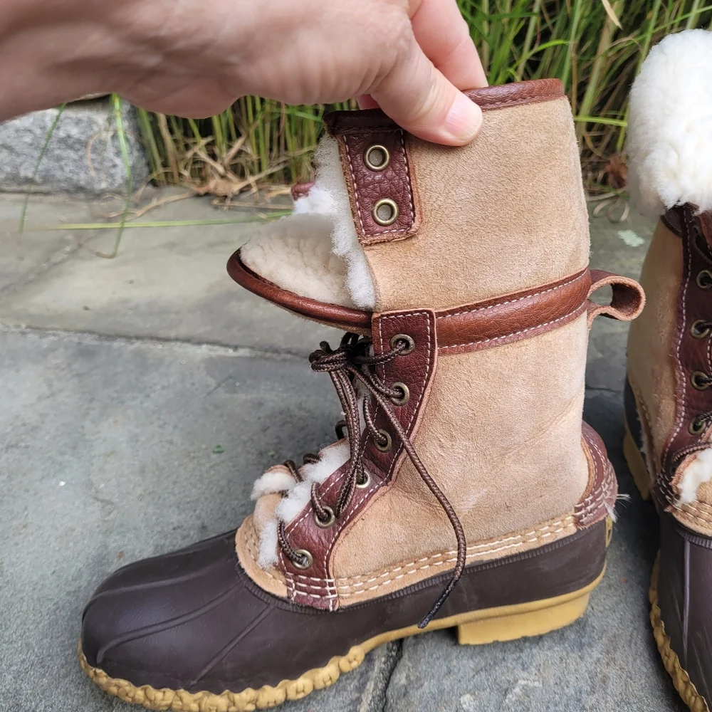 L.L.Bean Shearling Duck Boots Signature Wicked Good Boots